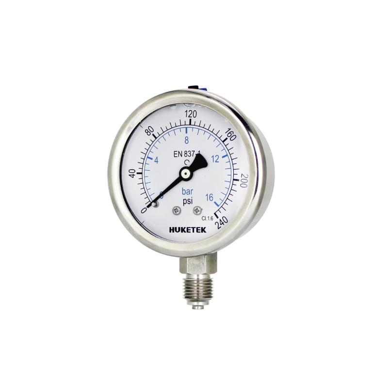 111A & 112A  Crimped All SS Liquid Filled Pressure Gauge