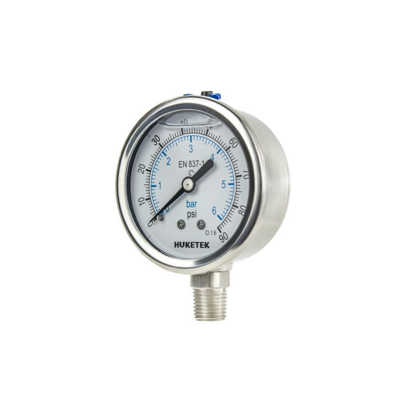 117A Crimped All SS Liquid Filled Pressure Gauge